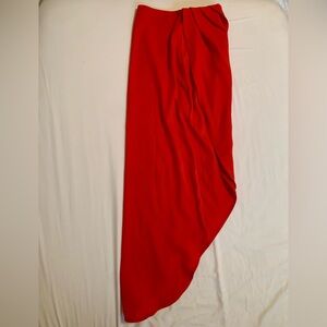 Superdown red asymmetrical skirt, size XS